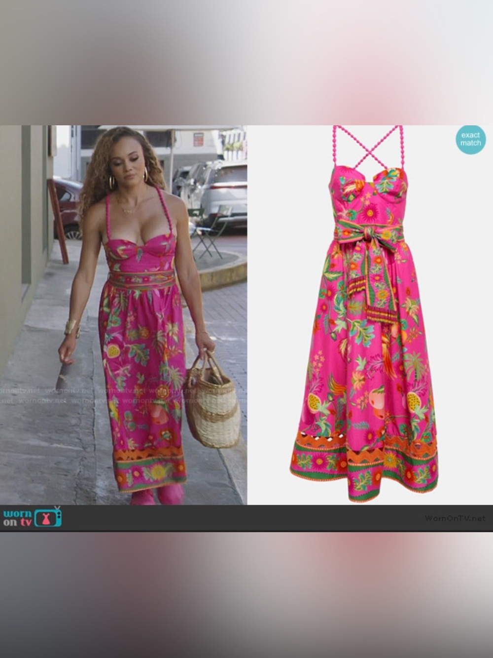 NWT FARM Rio Pink Tropical Floral Maxi Dress Size XL - Picture 5 of 5
